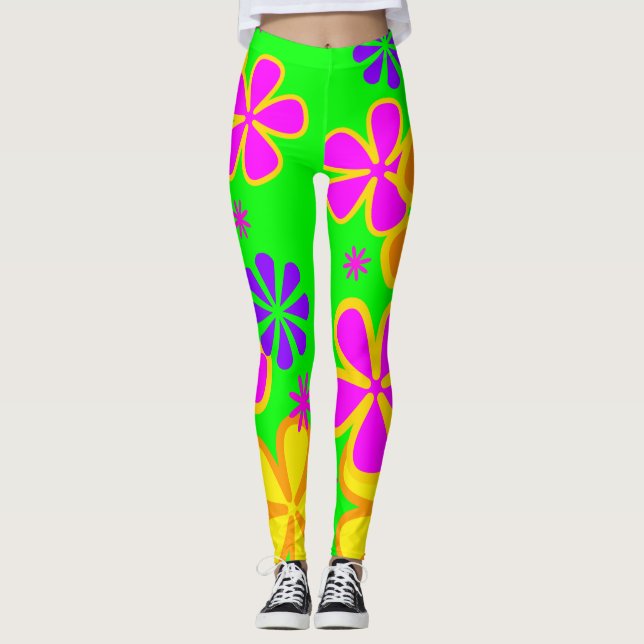 Sommer der Liebe - Power Retro Leggings (Vorderseite)