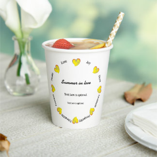 Sommer der Liebe -Strand oder See- Benutzerdefinie Pappbecher