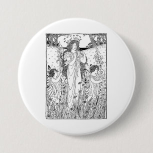 Sommer der Mutter Natur Button