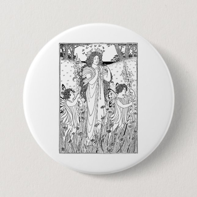 Sommer der Mutter Natur Button (Vorderseite)