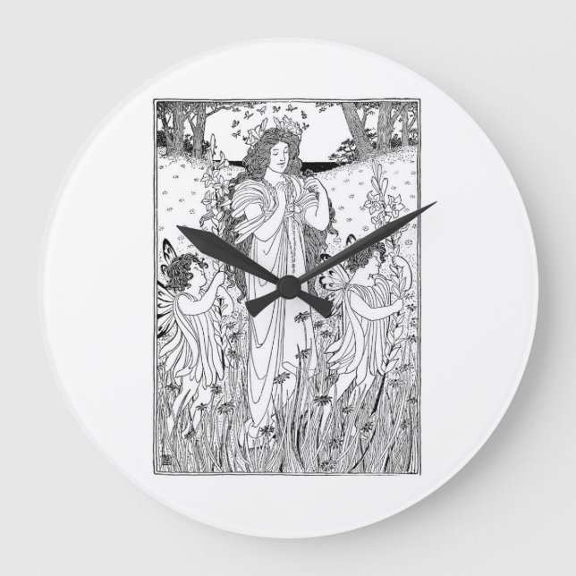 Sommer der Mutter Natur Große Wanduhr (Vorderseite)