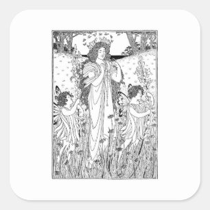 Sommer der Mutter Natur Quadratischer Aufkleber