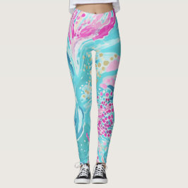Sommer des Karibischen Korallenriffs "Tropical Pas Leggings