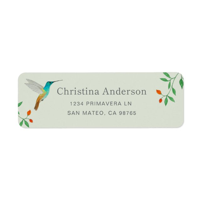 Sommer des Kolibris Adresse (Vorne)