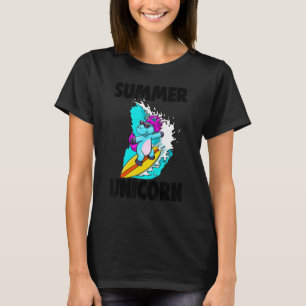 Sommer Einhorn Frauen Liebe Tier T-Shirt