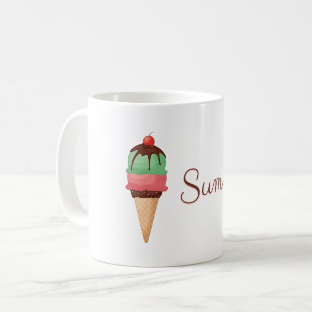 Sommer-Eiscreme Tasse (Vorderseite Links)