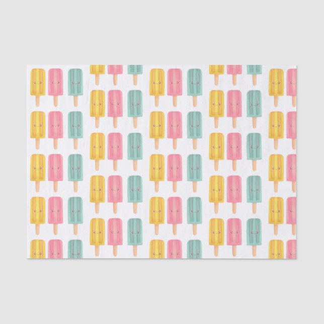 Sommer-Eiscremesticks Seidenpapier (Vorderseite)