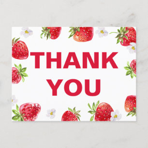 Sommer-Erdbeeren-Frucht-Cute-Baby-Party Postkarte