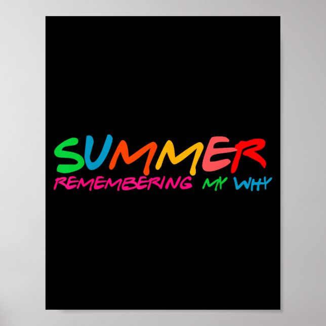 Sommer erinnert sich, warum Retro-Lehrerferien Poster (Vorne)