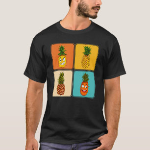 Sommer Exotische Früchte Pop Tropische Ananas T-Shirt