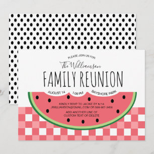 Sommer-Familientreffen-Wassermelonen-Picknick-Einl Einladung