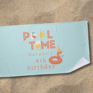 Sommer Flamingo Eis am Stiel Kinder Geburtstag Poo Strandtuch