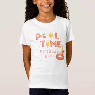 Sommer Flamingo Eis am Stiel Kinder Geburtstag Poo T-Shirt
