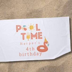 Sommer-Flamingo-Eis Kinder-Geburtstags-Poolparty Strandtuch