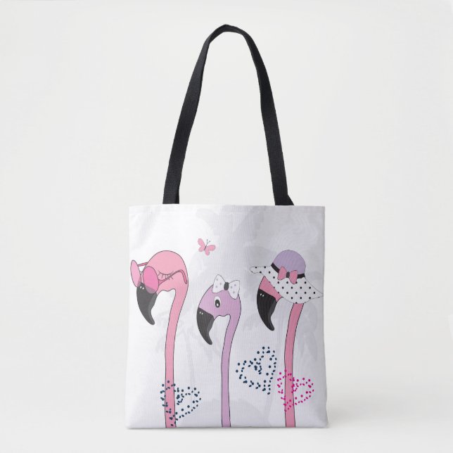 Sommer Flamingo: Strand Vintage Illustration. (Vorderseite)