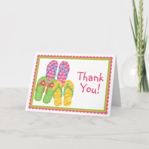 Sommer Flip Flops Dankeskarte