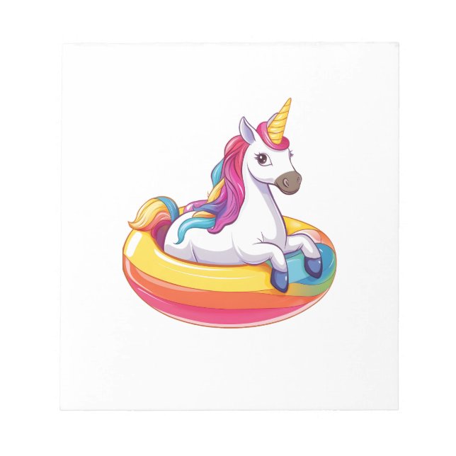 Sommer Float Einhorn (1) Notizblock (Vorderseite)