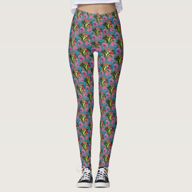 Sommer Florida Tropical Sunset Beach Küste Leggings (Vorderseite)
