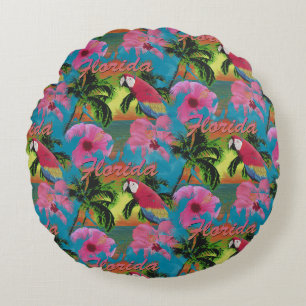 Sommer Florida Tropical Sunset Beach Küste Rundes Kissen