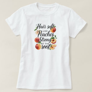 Sommer-Frucht Pfirsich-Haare-Wurzeln Grafik-T-Shir T-Shirt