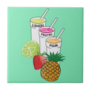 Sommer-Frucht Smoothie Fliese