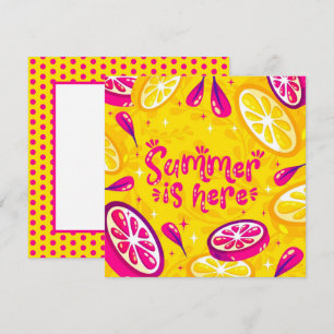 Sommer Frucht Zitrus Grußkarte