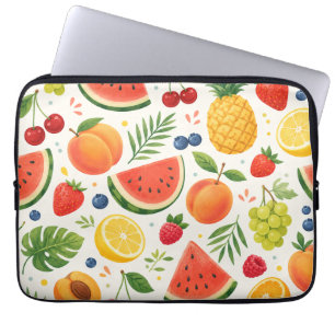 Sommer-Fruchtmuster Stoff Tropische Wassermelone Laptopschutzhülle