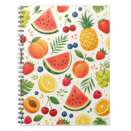 Sommer-Fruchtmuster Stoff | Tropische Wassermelone Notizblock