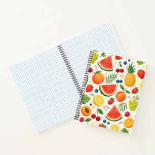 Sommer-Fruchtmuster Stoff   Tropische Wassermelone Notizbuch