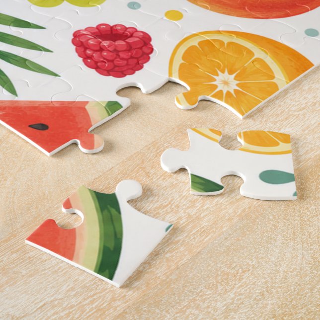 Sommer-Fruchtmuster Stoff | Tropische Wassermelone Puzzle (Seite)