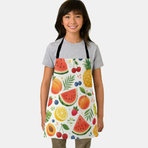 Sommer-Fruchtmuster Stoff Tropische Wassermelone Schürze