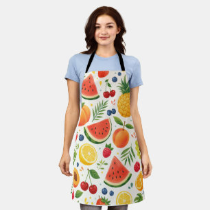 Sommer-Fruchtmuster Stoff   Tropische Wassermelone Schürze