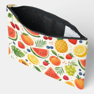 Sommer-Fruchtmuster Stoff Tropische Wassermelone Zubehörtasche