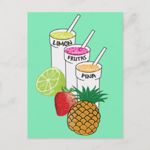 Sommer-Fruchtsmoothie Postkarte