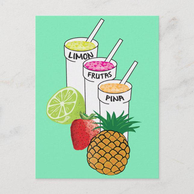 Sommer-Fruchtsmoothie Postkarte (Vorderseite)