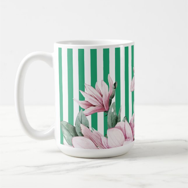 Sommer, Frühling, Magnolienprint Kaffeetasse (Links)
