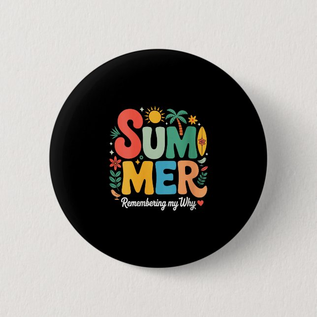 Sommer für Frauen, warum Retro Groovy erinnert Button (Vorderseite)