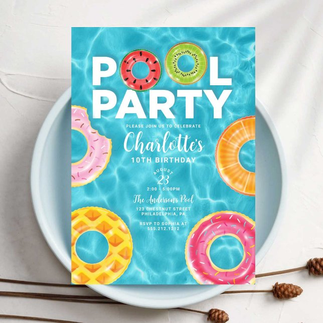 Sommer-Geburtstags-Poolparty-Einladung Einladung (Von Creator hochgeladen)