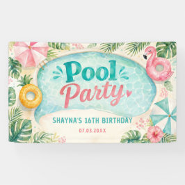 Sommer Geburtstagsfeier am Pool Banner