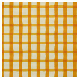 Sommer-gelb-orangeer Gingham Stoff