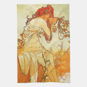 Sommer-Geschirrtuch Alphonse Mucha Geschirrtuch