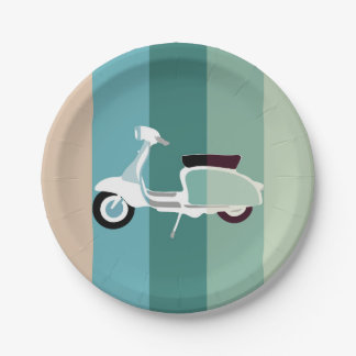 Sommer-gestreifter Retro Pappteller