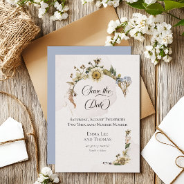 Sommer getrocknete Wildblumen-Hochzeit Save The Date
