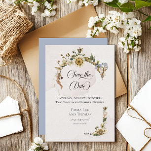 Sommer getrocknete Wildblumen-Hochzeit Save The Date