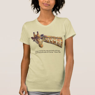 Sommer-Giraffen-Aquarell-Vorstellungs-Zitat T-Shirt
