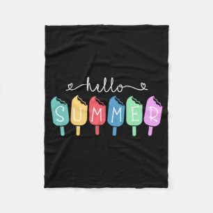 Sommer glücklich Letzten Schullehrer Schüler Fleecedecke