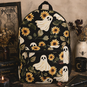 Sommer-Goth-Geister & Sonnenblumen Gruselig Bedruckter Rucksack