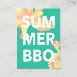 SOMMER GRILLEN blühend Begleitkarte