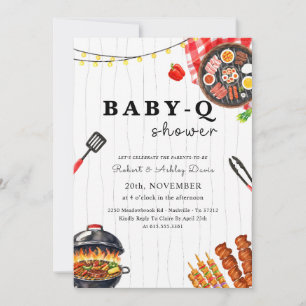 Sommer-Grillparty-Baby- Shower für Paare Einladung