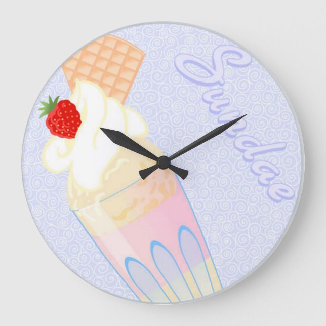 Sommer Große Wanduhr (Vorderseite)